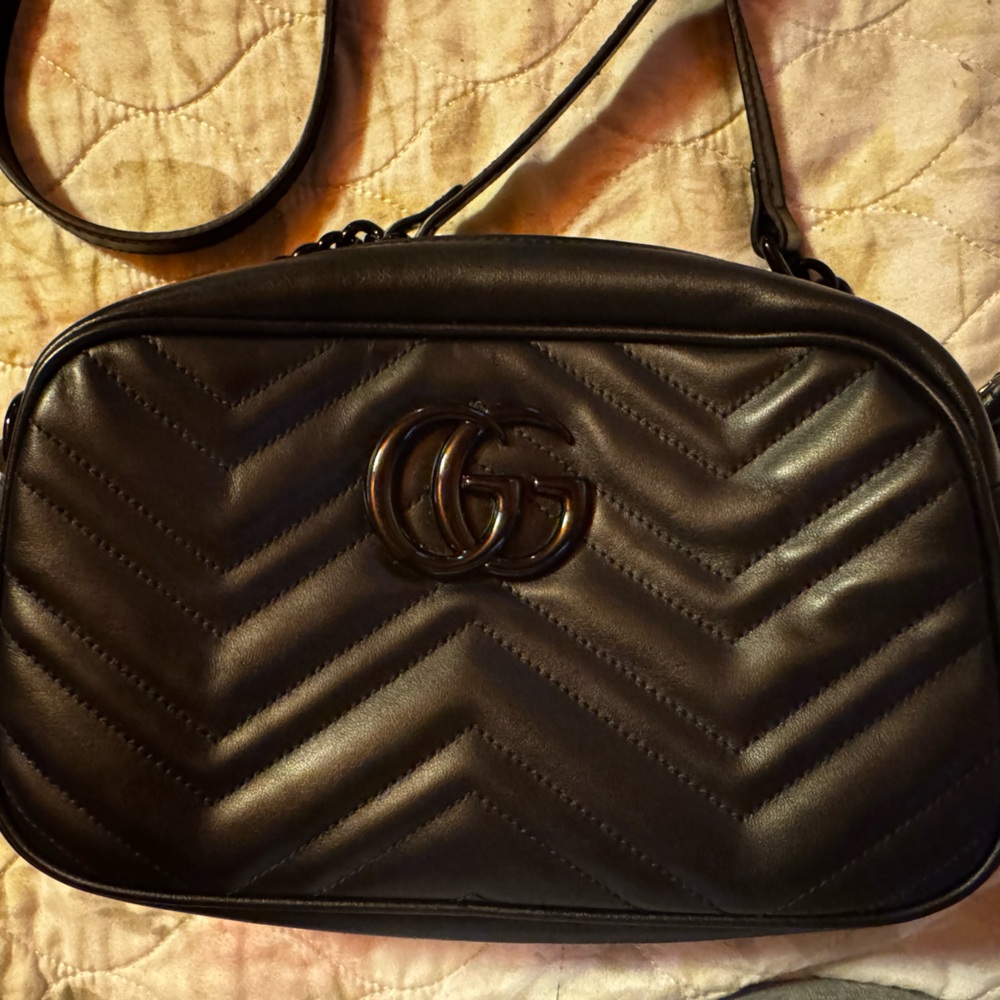 Black Quilted Crossbody Bag